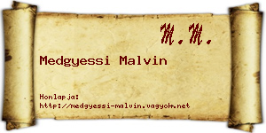 Medgyessi Malvin névjegykártya